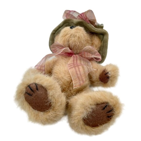 Josie K Bearsmark Teddy Bear Boyds Plush Flower Hat 9 Inch Vintage Animal Toy - Picture 6 of 15